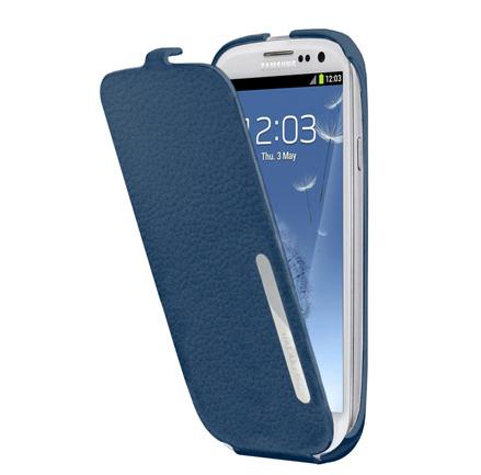 Вертикален кожен калъф за Samsung Galaxy S3 i9300 - Samsung Leather Flip (син) | JAR Computers Вертикален кожен калъф за Samsung Galaxy S3 i9300 - Samsung Leather Flip (син)