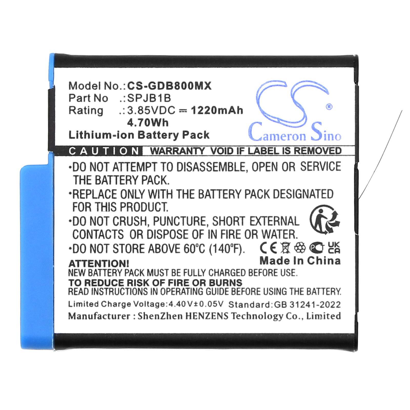 Батерия за камера GOPRO Hero 5; HERO 6; Hero 7; Hero 8  AABAT-001  3,85V 1220mAh   LIIon Cameron Sino | JAR Computers Батерия за камера GOPRO Hero 5; HERO 6; Hero 7; Hero 8  AABAT-001  3,85V 1220mAh   LIIon Cameron Sino
