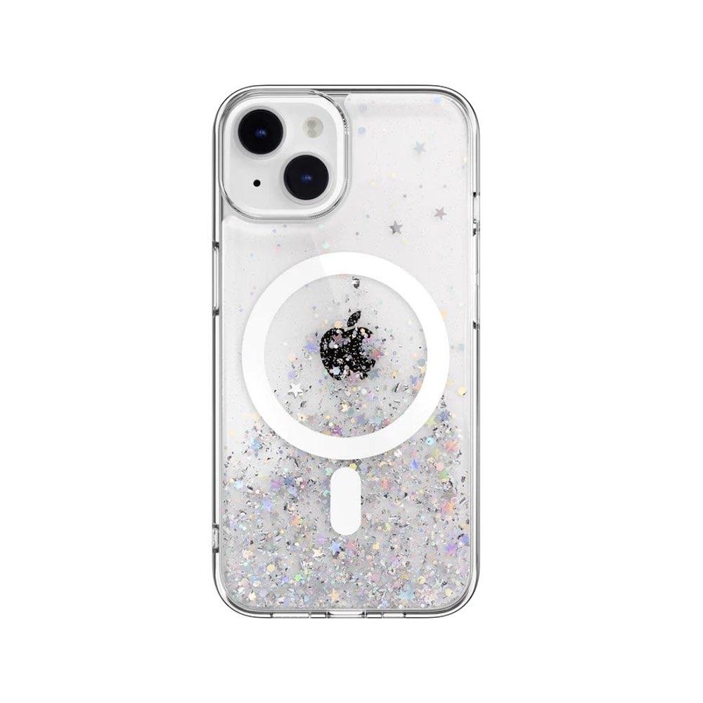 Дизайнерски хибриден удароустойчив кейс с MagSafe за iPhone 14 - SwitchEasy Starfield M Case With MagSafe (прозрачен) | JAR Computers Дизайнерски хибриден удароустойчив кейс с MagSafe за iPhone 14 - SwitchEasy Starfield M Case With MagSafe (прозрачен)