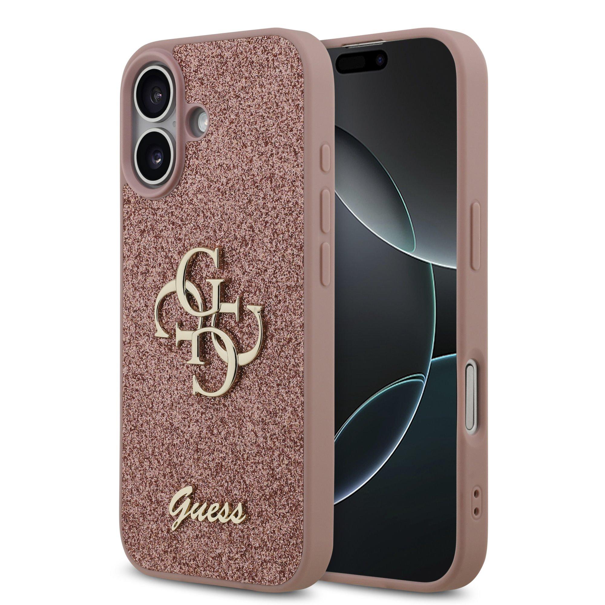 GUESS Калъф Apple iPhone 17, PU Fixed Glitter 4G Metal Logo, розов - GUHCP17SHG4SGP | JAR Computers GUESS Калъф Apple iPhone 17, PU Fixed Glitter 4G Metal Logo, розов - GUHCP17SHG4SGP