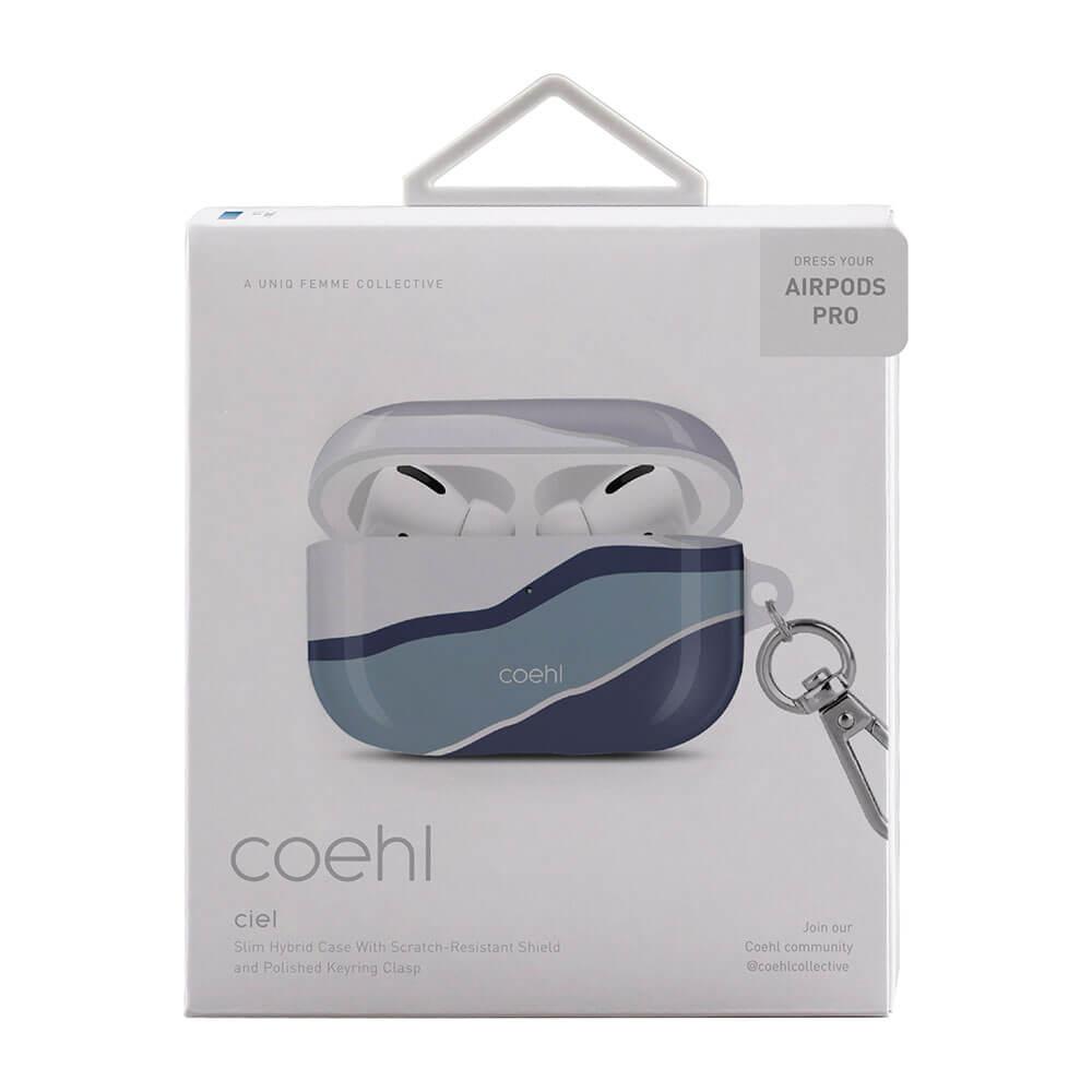 Хибриден силиконов калъф с карабинер за Apple Airpods Pro - Uniq Coehl Ciehl Case (син) | JAR Computers Хибриден силиконов калъф с карабинер за Apple Airpods Pro - Uniq Coehl Ciehl Case (син)
