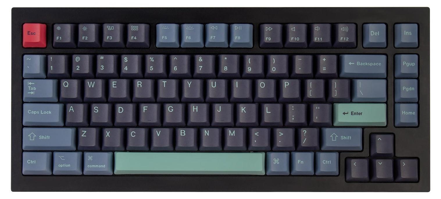 Капачки за клавиатура Keychron – Hacker, черни/сини | JAR Computers Капачки за клавиатура Keychron – Hacker, черни/сини