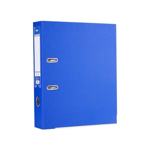 Класьор Deli, РР, A4, 50 мм, метален кант, сменяем етикет, син | JAR Computers Класьор Deli, РР, A4, 50 мм, метален кант, сменяем етикет, син