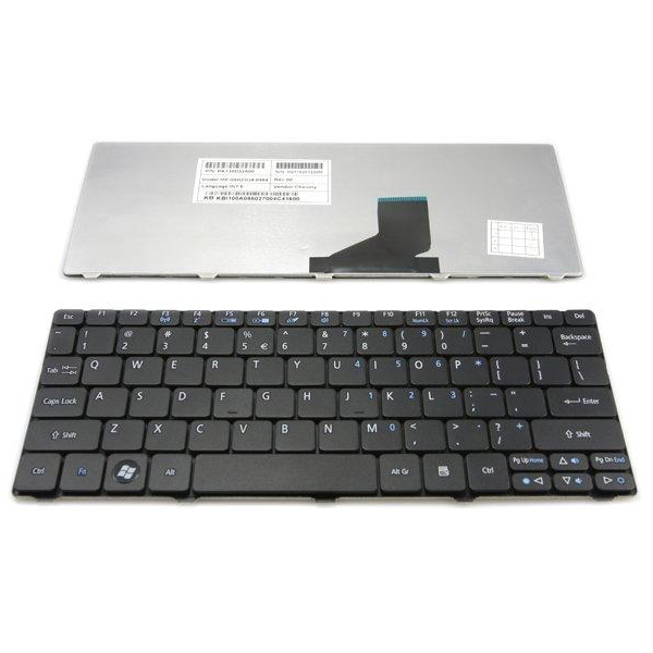 Клавиатура за лаптоп Acer Aspire One 532 532H AO532H D260 521 Black US/UK | JAR Computers Клавиатура за лаптоп Acer Aspire One 532 532H AO532H D260 521 Black US/UK