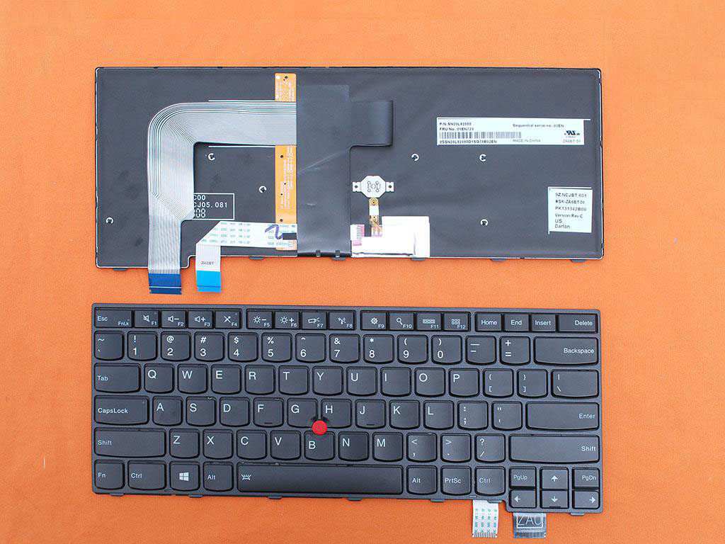 Клавиатура за лаптоп Lenovo ThinkPad T460s T470s Black Frame Black With Backlit With Pointing Stick / Черна с Черна Рамка с Подсветка   | JAR Computers Клавиатура за лаптоп Lenovo ThinkPad T460s T470s Black Frame Black With Backlit With Pointing Stick / Черна с Черна Рамка с Подсветка