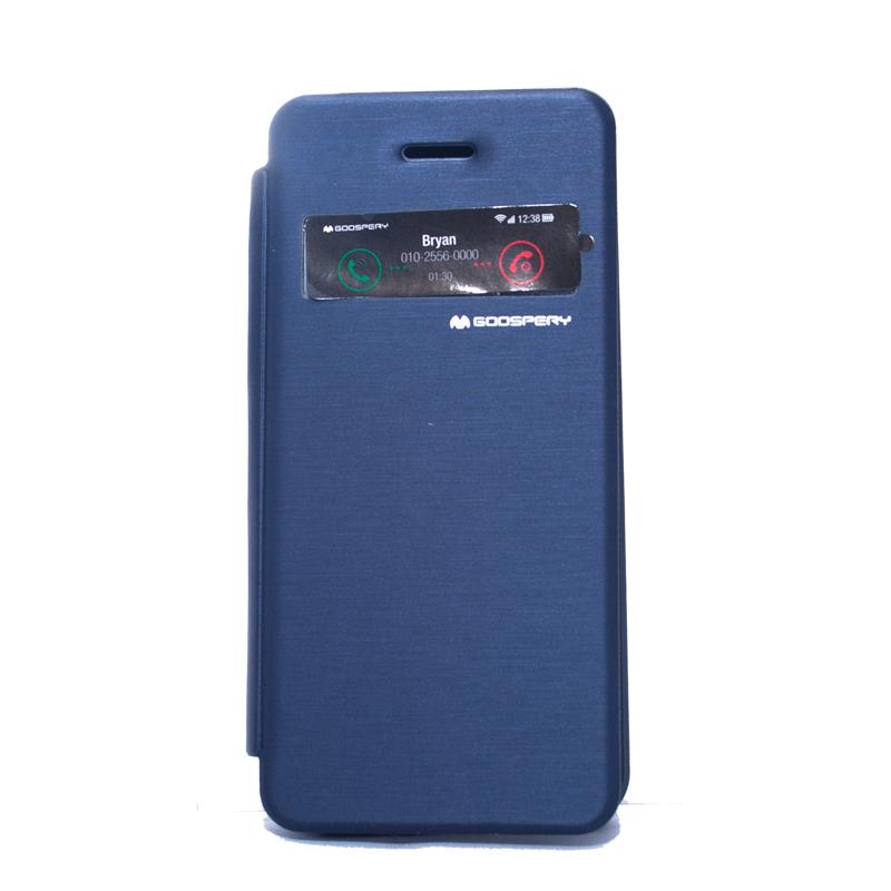 Кожен калъф, тип портфейл за iPhone 5S, iPhone 5, iPhone SE - Mercury Goospery Easy View Cover Case (тъмносин) | JAR Computers Кожен калъф, тип портфейл за iPhone 5S, iPhone 5, iPhone SE - Mercury Goospery Easy View Cover Case (тъмносин)
