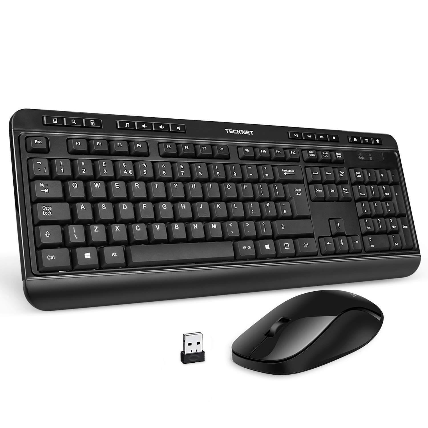 Комплект устойчива на течности клавиатура и безжична мишка за офиса - Tecknet Keyboard and Mouse Set Office Slim X300 V3 (черен) | JAR Computers Комплект устойчива на течности клавиатура и безжична мишка за офиса - Tecknet Keyboard and Mouse Set Office Slim X300 V3 (черен)