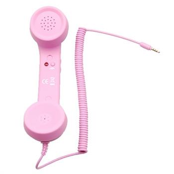 Ретро слушалка с микрофон и спийкър за iPhone и мобилни телефони - Coco Retro Phone Handset (розов) | JAR Computers Ретро слушалка с микрофон и спийкър за iPhone и мобилни телефони - Coco Retro Phone Handset (розов)