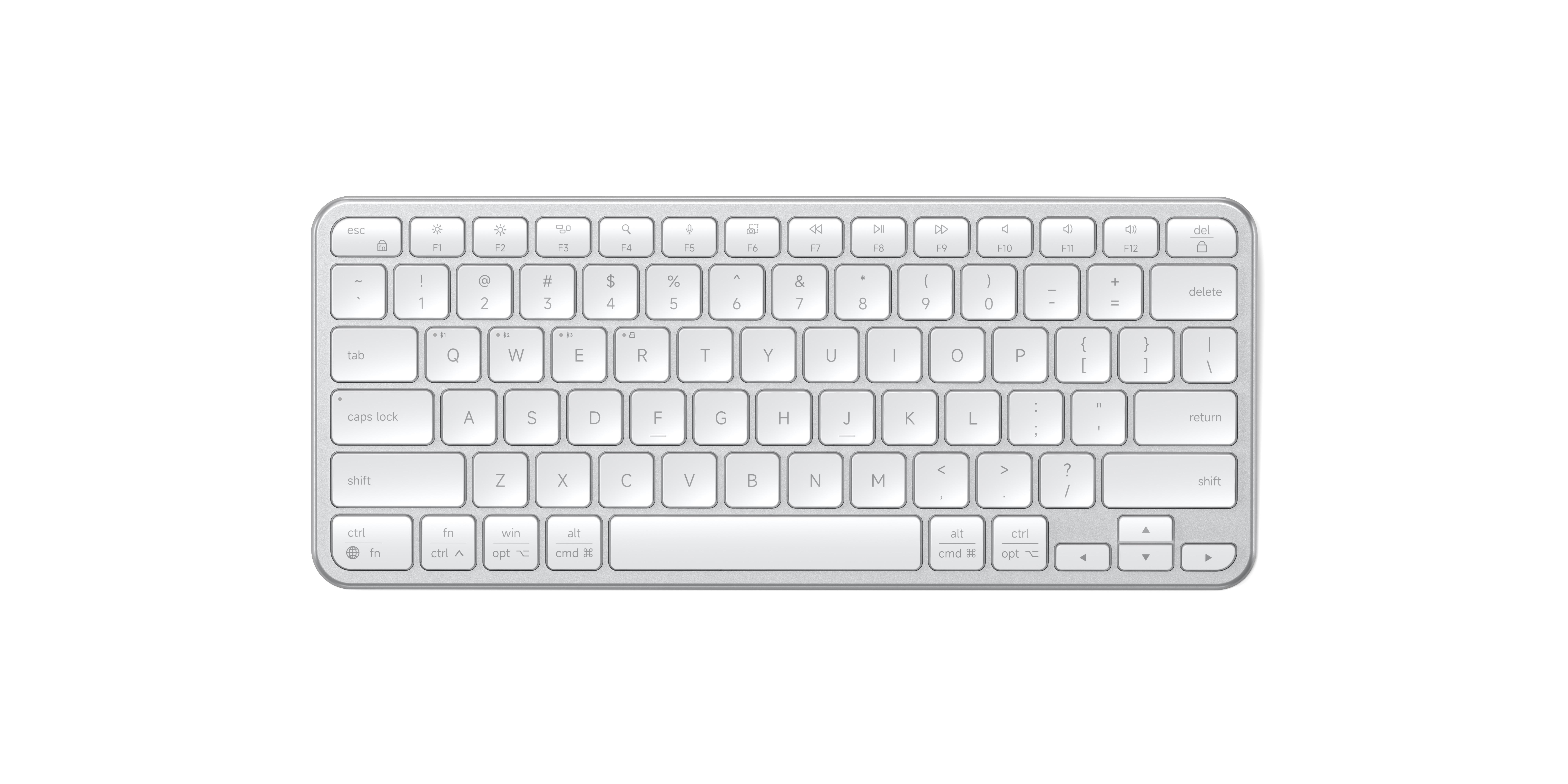 Satechi Slim EX1 Wireless Keyboard - US English - Silver | JAR Computers Satechi Slim EX1 Wireless Keyboard - US English - Silver