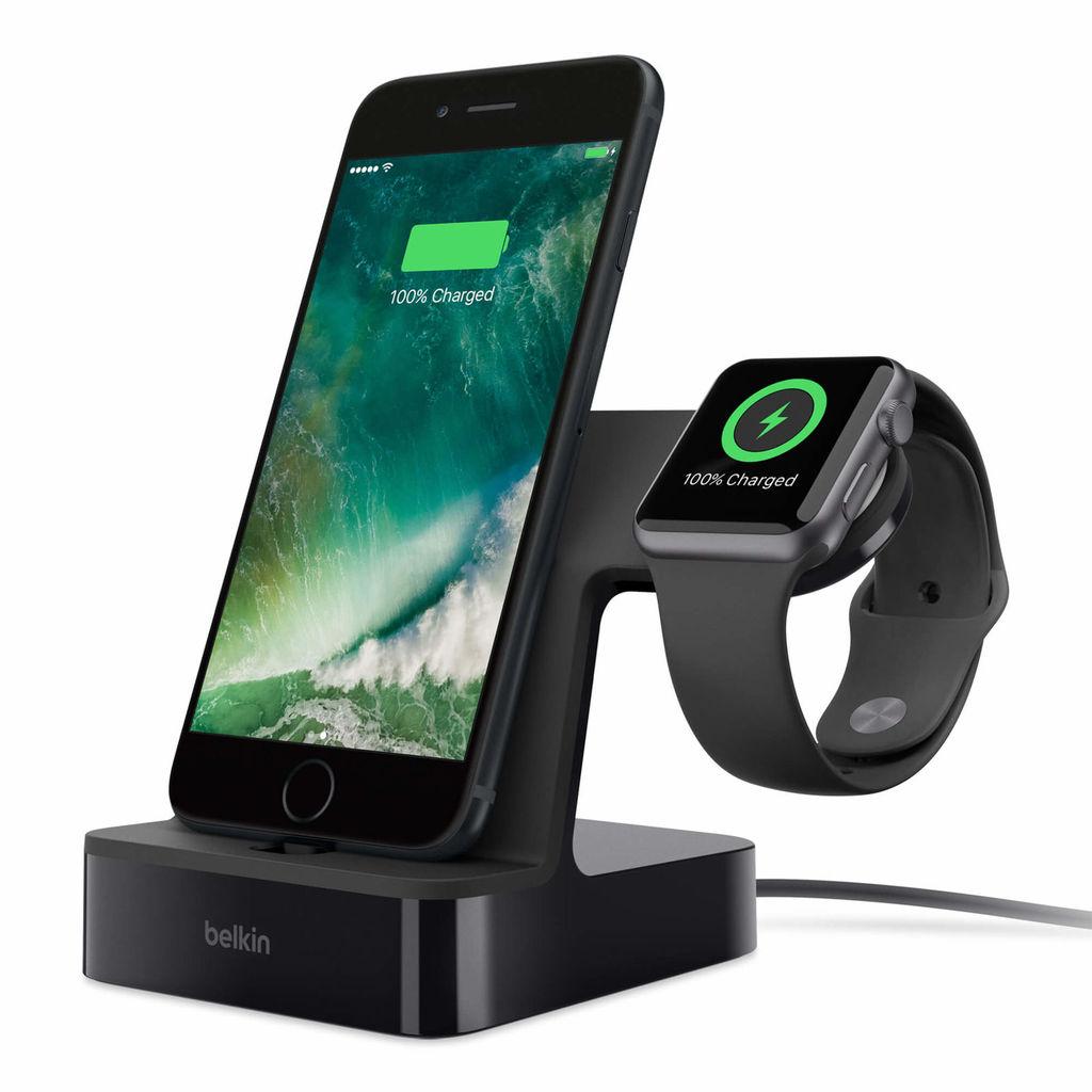 Сертифицирана докинг станция за зареждане на iPhone и Apple Watch - Belkin PowerHouse Charge Dock (черен) | JAR Computers Сертифицирана докинг станция за зареждане на iPhone и Apple Watch - Belkin PowerHouse Charge Dock (черен)