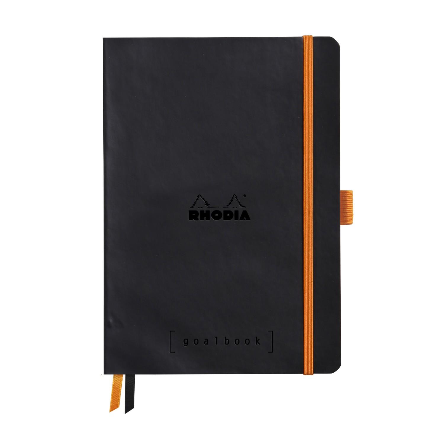 Бележник RHODIA Rhodiarama Goalbook, A5, 120 л., точки, хартия шамоа 90 г, меки PU корици, черен | JAR Computers Бележник RHODIA Rhodiarama Goalbook, A5, 120 л., точки, хартия шамоа 90 г, меки PU корици, черен