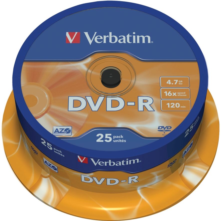 DVD-R Verbatim 16X 4.7GB шпиндел оп.25