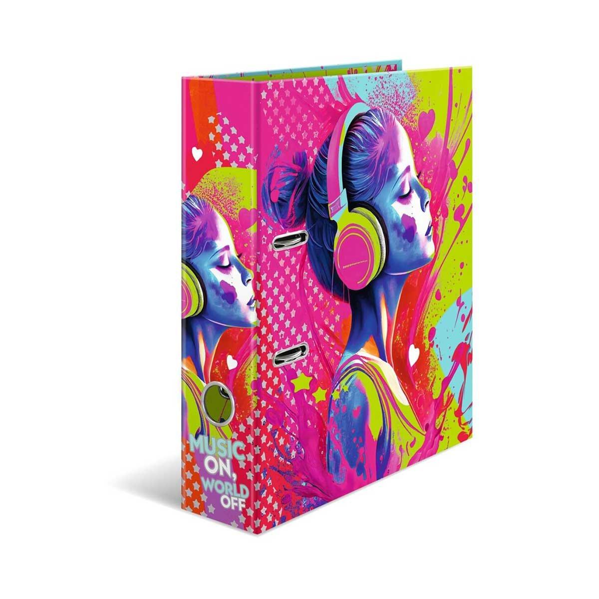 Herma Класьор Music Girl, картонен, 7 cm, музикално момиче | JAR Computers Herma Класьор Music Girl, картонен, 7 cm, музикално момиче