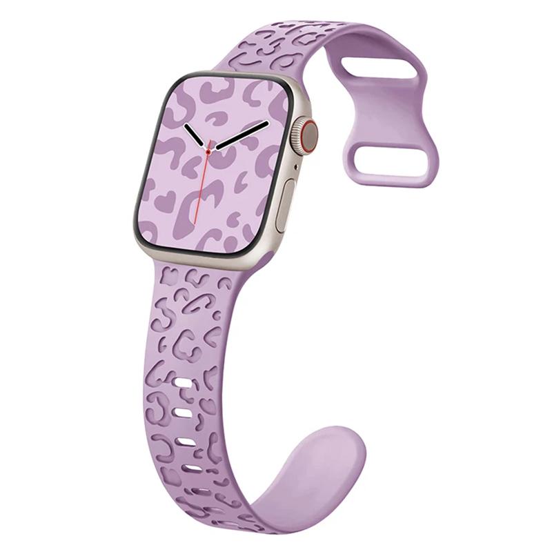 Каишка за Smart Watch 20мм, Leopard Pattern Strap, силиконова /светлолилава/ | JAR Computers Каишка за Smart Watch 20мм, Leopard Pattern Strap, силиконова /светлолилава/
