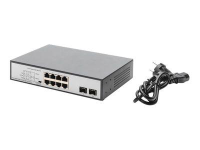 Мрежов суич DIGITUS DN-95140 - switch - 8 ports - unmanaged - rack-mountable