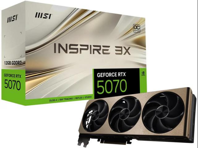 MSI GeForce RTX 5070 12G INSPIRE 3X OC