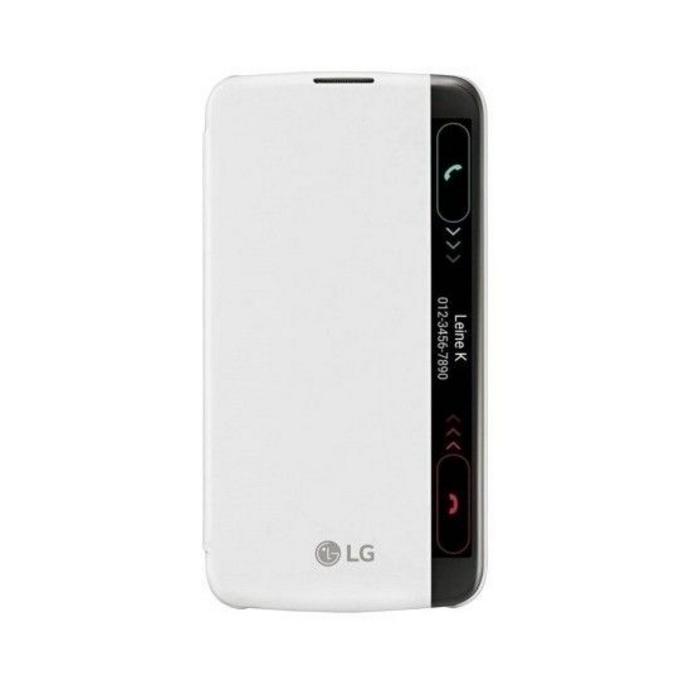 Оригинален кейс с отвор на дисплея за LG K10, Q10 - LG Flip Case Quick Cover View CFV-150 (бял) | JAR Computers Оригинален кейс с отвор на дисплея за LG K10, Q10 - LG Flip Case Quick Cover View CFV-150 (бял)