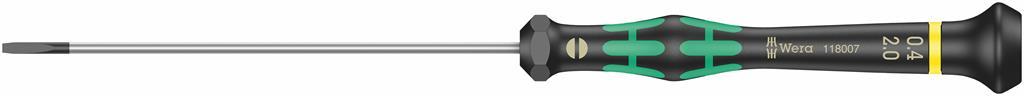 Отвертка шлиц 0.40x2.0x100, зелено-черна ръкохватка, 2035 Kraftform Micro Wera | JAR Computers Отвертка шлиц 0.40x2.0x100, зелено-черна ръкохватка, 2035 Kraftform Micro Wera