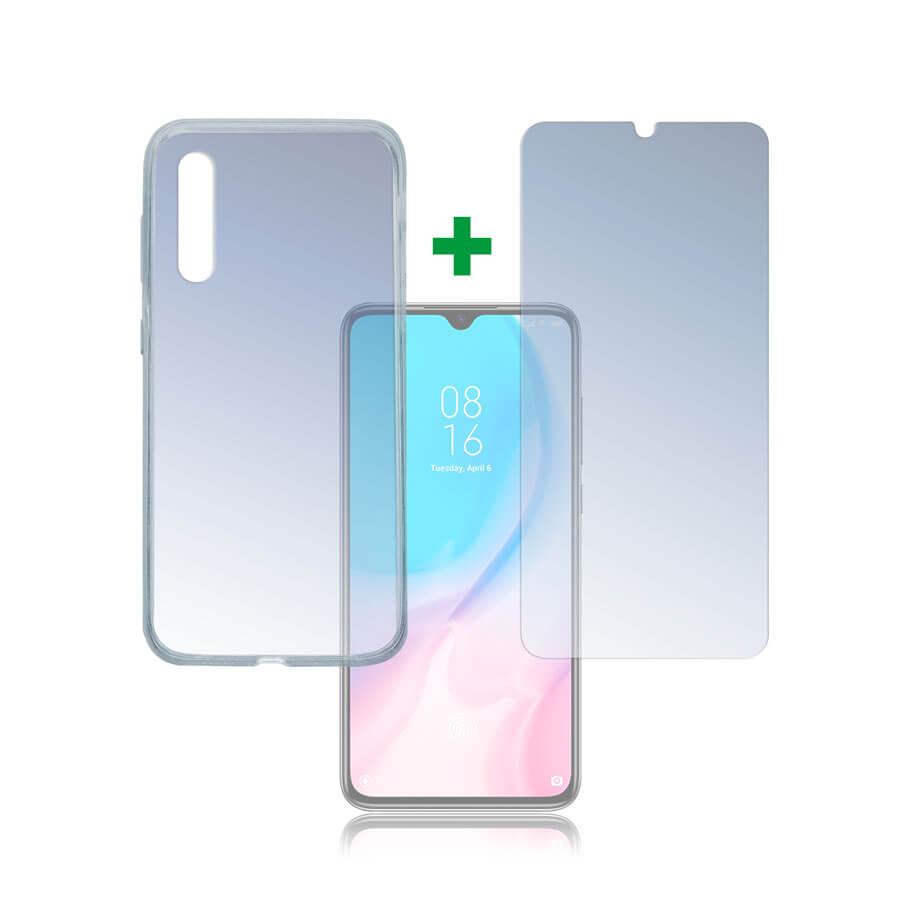 Тънък силиконов кейс и стъклено защитно покритие за дисплея на Xiaomi Mi 9 Lite - 4smarts 360° Protection Set (прозрачен) | JAR Computers Тънък силиконов кейс и стъклено защитно покритие за дисплея на Xiaomi Mi 9 Lite - 4smarts 360° Protection Set (прозрачен)