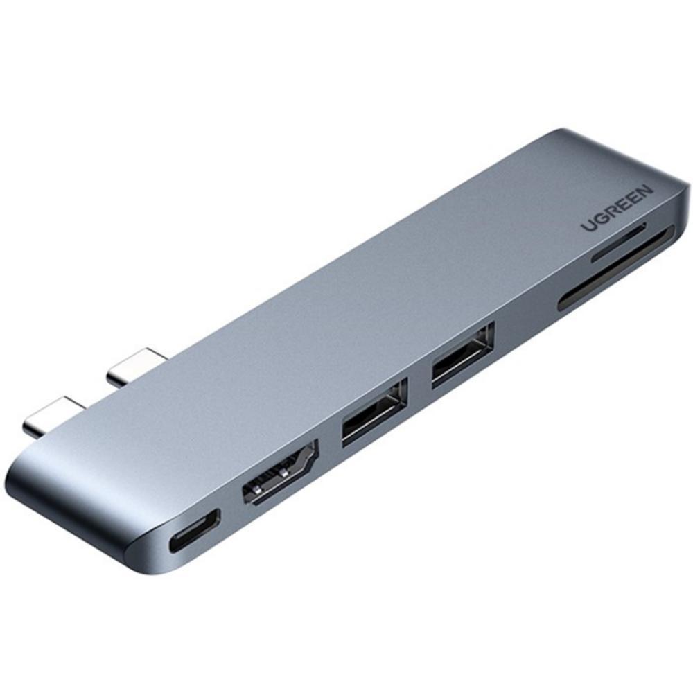Ugreen 6-in-1 Adapter CM380 USB-C Hub for MacBook Air / Pro gray (80856) (UGR80856) | JAR Computers Ugreen 6-in-1 Adapter CM380 USB-C Hub for MacBook Air / Pro gray (80856) (UGR80856)