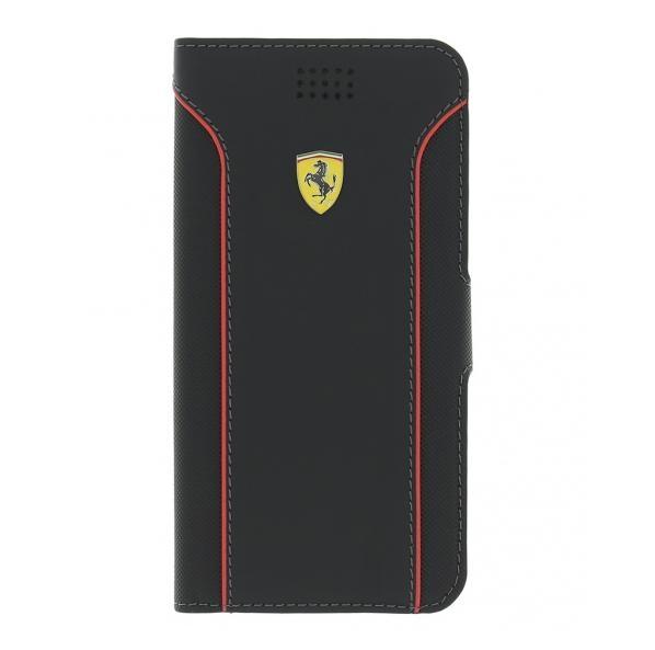 Универсален кожен калъф за смартфони от 5.2 до 5.7инча - Ferrari Book Case Fiorano Universal Size XL (черен) | JAR Computers Универсален кожен калъф за смартфони от 5.2 до 5.7инча - Ferrari Book Case Fiorano Universal Size XL (черен)