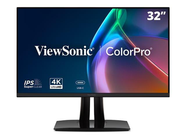 VIEWSONIC VP3256A-4K 32inch Frameless UHD SuperClear IPS sRGB HDR10 2XHDMI DP USB-C speakers Auto-Pivot full ergonomic stand Monitor