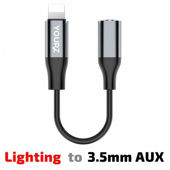 Cable YOURZ MU2 iPhone to 3.5mm Female Black