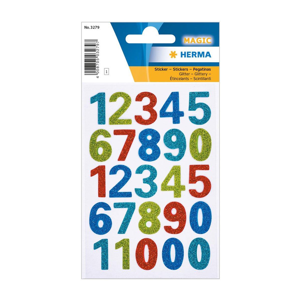 Herma Стикери Числа, блестящи, 25 броя | JAR Computers Herma Стикери Числа, блестящи, 25 броя