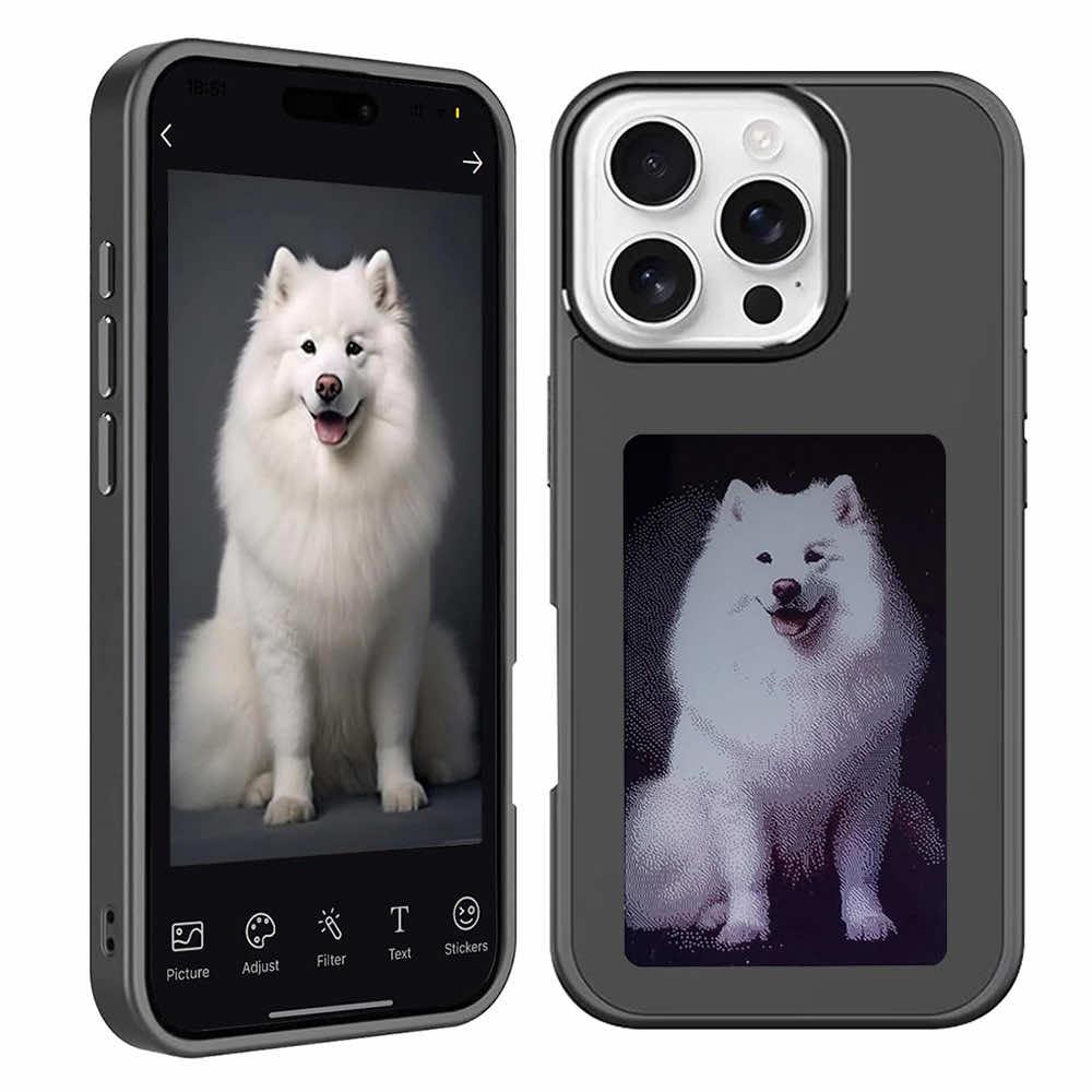 Иновативен хибриден удароустойчив кейс с вграден дисплей за iPhone 16 Pro - Techsuit SmartScreen NFC Hybrid Case (черен) | JAR Computers Иновативен хибриден удароустойчив кейс с вграден дисплей за iPhone 16 Pro - Techsuit SmartScreen NFC Hybrid Case (черен)