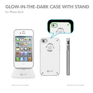 Поликарбонатов кейс с видео стойка за iPhone 4/4S - Macally Glow in the dark | JAR Computers Поликарбонатов кейс с видео стойка за iPhone 4/4S - Macally Glow in the dark