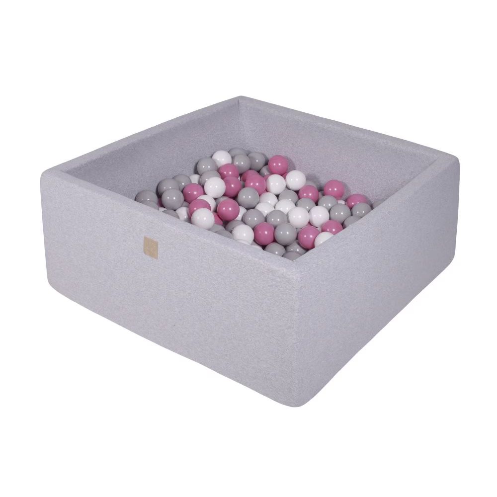 MeowBaby Baby Foam Square Ball Pit 110x110x40cm with 400 Balls 7cm Certified, Cotton, Light Gray: Gray/Light Pink/White Pearl/Tra (MEKI042IE) (MEBMEKI042IE) | JAR Computers MeowBaby Baby Foam Square Ball Pit 110x110x40cm with 400 Balls 7cm Certified, Cotton, Light Gray: Gray/Light Pink/White Pearl/Tra (MEKI042IE) (MEBMEKI042IE)