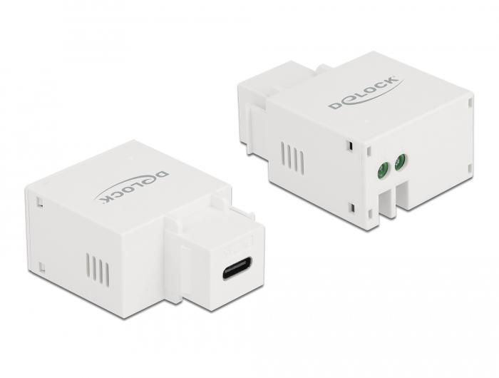 Модул Delock, USB-C порт за зареждане, За монтаж на панел Keystone | JAR Computers Модул Delock, USB-C порт за зареждане, За монтаж на панел Keystone