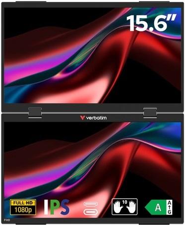 Монитор Verbatim - Portable Dual Monitor Essentials, 15.6'', FHD, IPS | JAR Computers Монитор Verbatim - Portable Dual Monitor Essentials, 15.6'', FHD, IPS