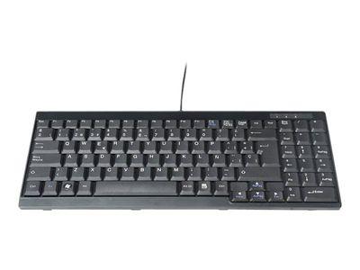 Мрежов комутатор DIGITUS DS-72000ES - keyboard - QWERTY - Spanish - black Input Device