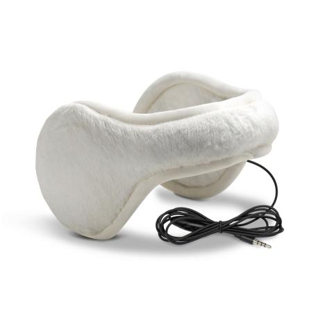 Ушанки с вградени слушалки и микрофон за iPhone и мобилни устройства - 180s Lush Fur Earmuffs (бял) | JAR Computers Ушанки с вградени слушалки и микрофон за iPhone и мобилни устройства - 180s Lush Fur Earmuffs (бял)