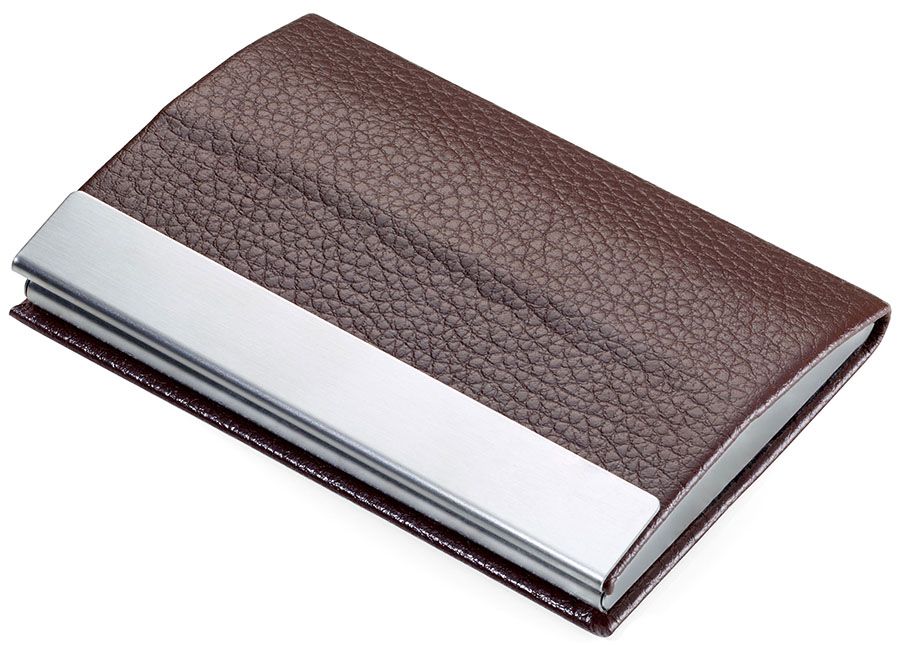 Визитник Troika-CARD STAND, кафяв
