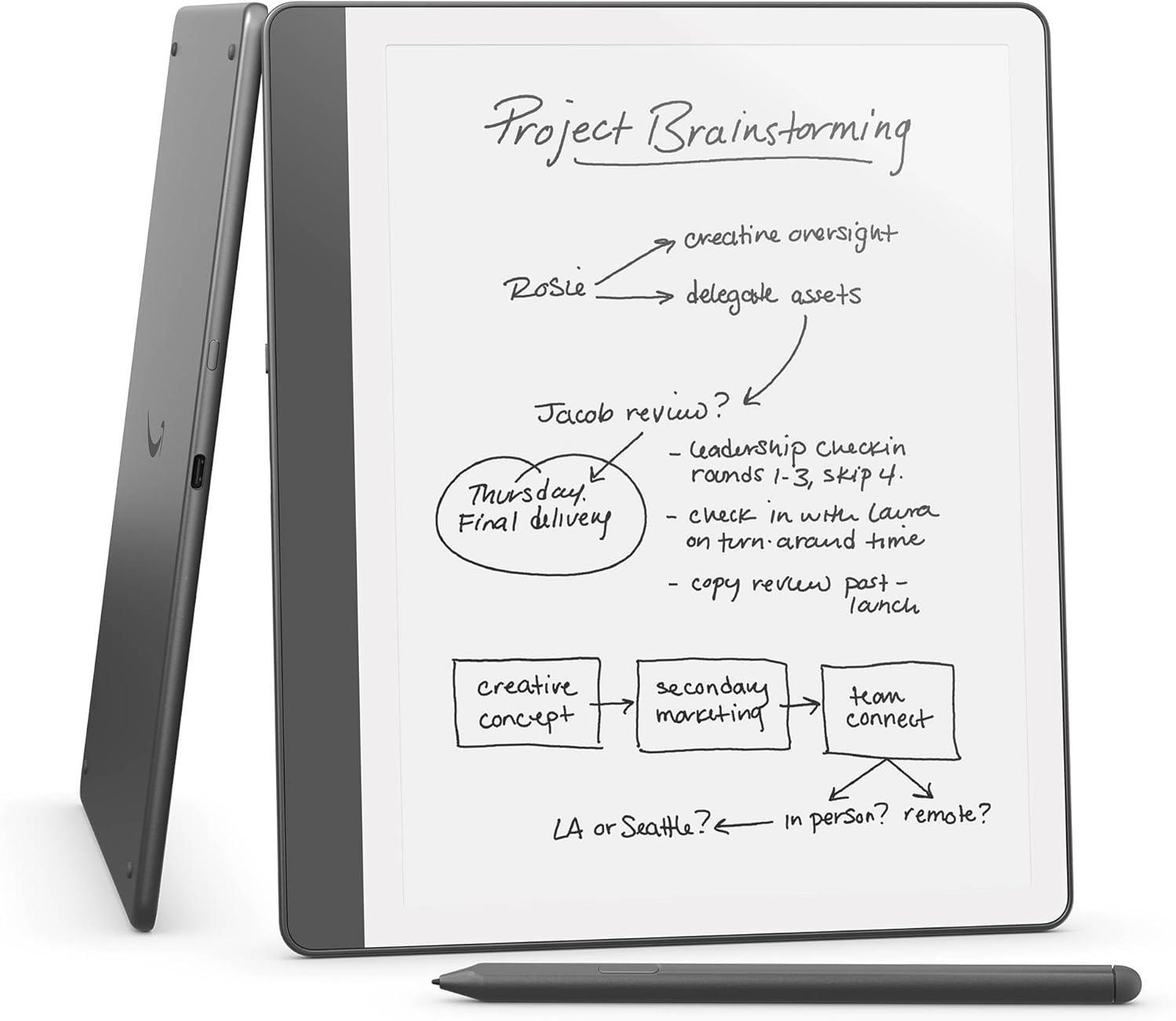 Amazon Kindle Scribe (2024) четец 32GB - 10.2" - с Premium Pen, тъмно сив