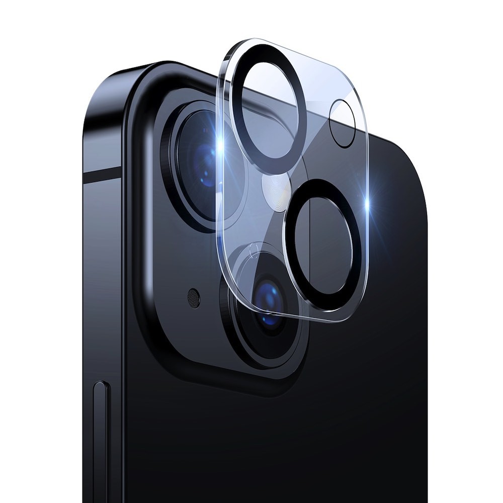 Baseus 2x Camera Lens Protector (SGQK000002) - предпазни стъклени защитни покрития за камерата на iPhone 13 mini, iPhone 13 (2 броя) (прозрачен)