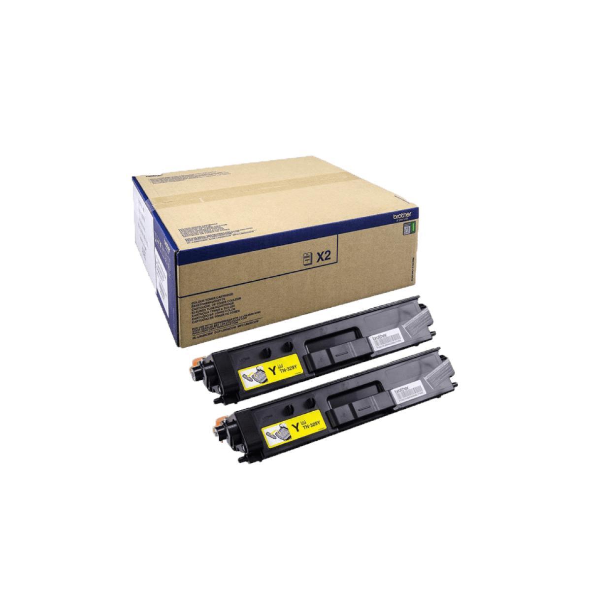Brother TN-329YTWIN toner cartridge 2 pc(s) Original Yellow | JAR Computers Brother TN-329YTWIN toner cartridge 2 pc(s) Original Yellow