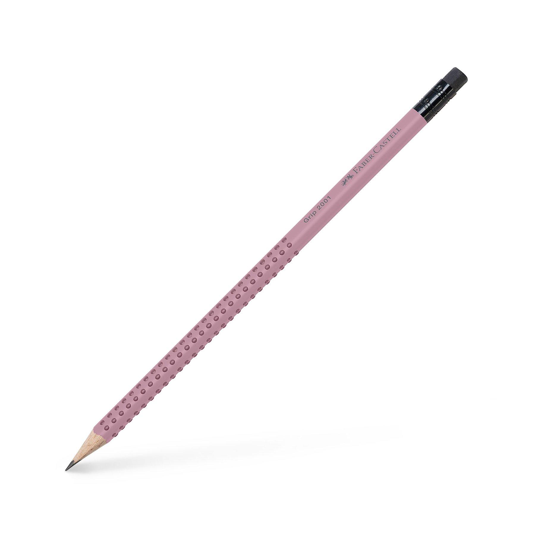 Faber-Castell Молив Grip 2001, чернографитен, B, с гума, розов | JAR Computers Faber-Castell Молив Grip 2001, чернографитен, B, с гума, розов