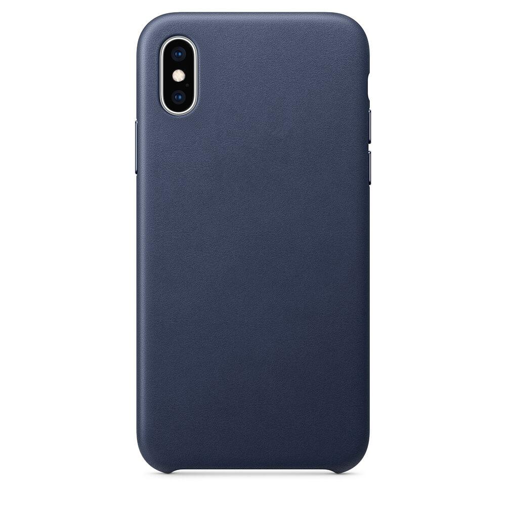 Качествен кожен (естествена кожа) кейс за iPhone XS Max - SDesign Leather Original Case (тъмносин) | JAR Computers Качествен кожен (естествена кожа) кейс за iPhone XS Max - SDesign Leather Original Case (тъмносин)