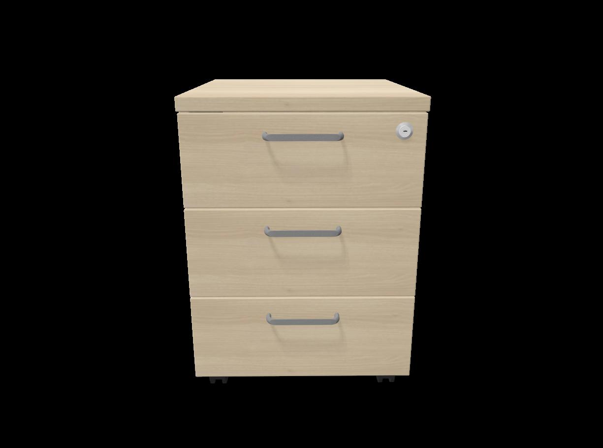 Мобилен контейнер с три чекмеджета Easy Space 3D, 430х480х600мм, ПДЧ 18 мм, акация | JAR Computers Мобилен контейнер с три чекмеджета Easy Space 3D, 430х480х600мм, ПДЧ 18 мм, акация