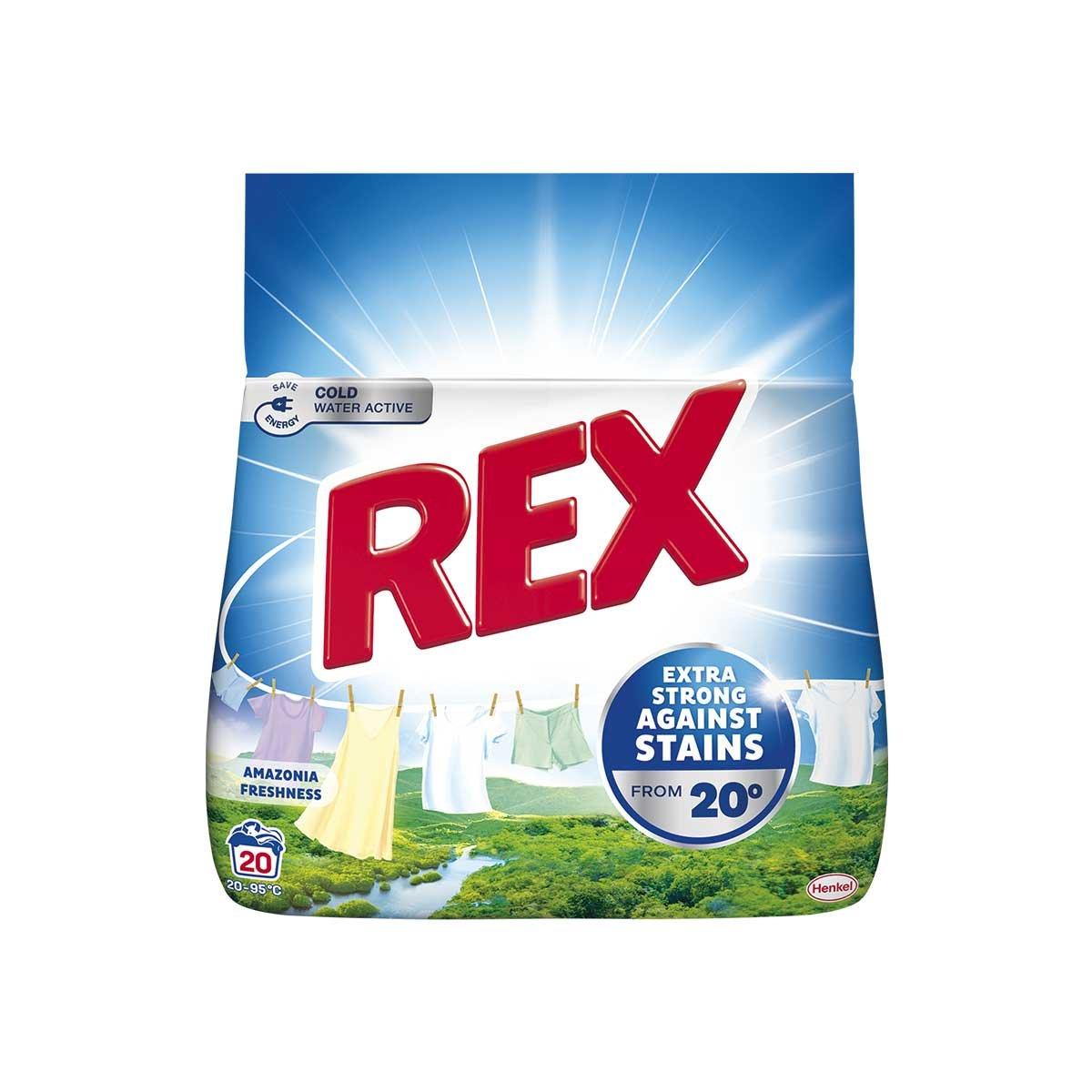 Перилен препарат Rex Amazonia Freshnes, прах, за бяло пране, 1.1 kg, за 20 пранета | JAR Computers Перилен препарат Rex Amazonia Freshnes, прах, за бяло пране, 1.1 kg, за 20 пранета