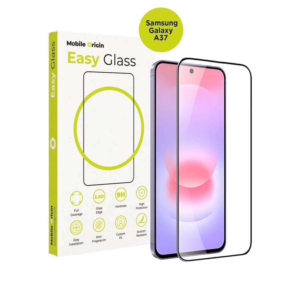 Стъклено защитно покритие за дисплея на Samsung Galaxy A37 5G - Mobile Origin EasyGlass Full Cover Tempered Glass (черен-прозрачен) | JAR Computers Стъклено защитно покритие за дисплея на Samsung Galaxy A37 5G - Mobile Origin EasyGlass Full Cover Tempered Glass (черен-прозрачен)