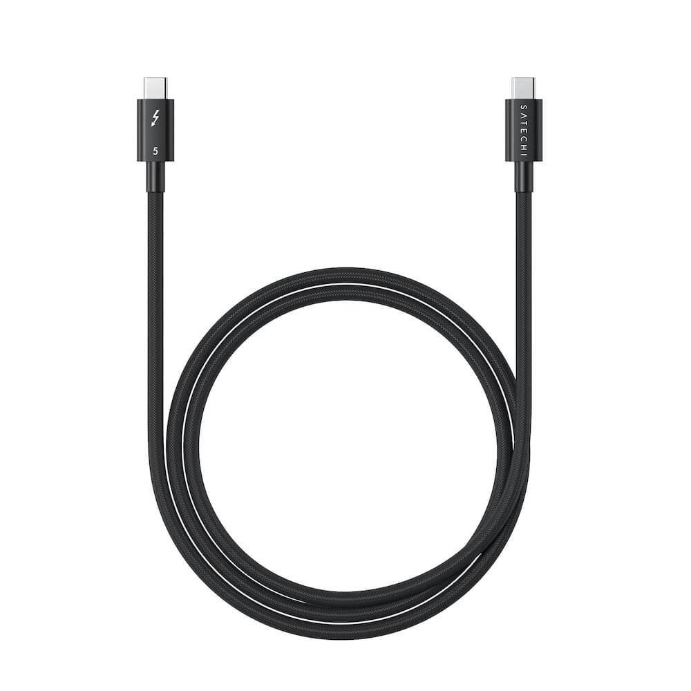 USB-C към USB-C кабел с Thunderbolt 5 - Satechi Thunderbolt 5 Pro Cable (100 см) (черен) | JAR Computers USB-C към USB-C кабел с Thunderbolt 5 - Satechi Thunderbolt 5 Pro Cable (100 см) (черен)
