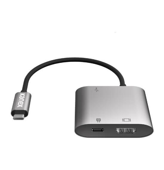 Адаптер за свързване от USB-C към HDMI 4K, USB и USB-C - Kanex USB-C Multimedia Charging Adapter | JAR Computers Адаптер за свързване от USB-C към HDMI 4K, USB и USB-C - Kanex USB-C Multimedia Charging Adapter