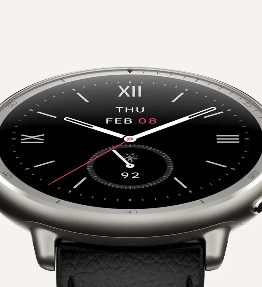 Amazfit Active 2 Premium смарт часовник, 44 мм, 1,32″ AMOLED, кожена каишка, черен | JAR Computers Amazfit Active 2 Premium смарт часовник, 44 мм, 1,32″ AMOLED, кожена каишка, черен