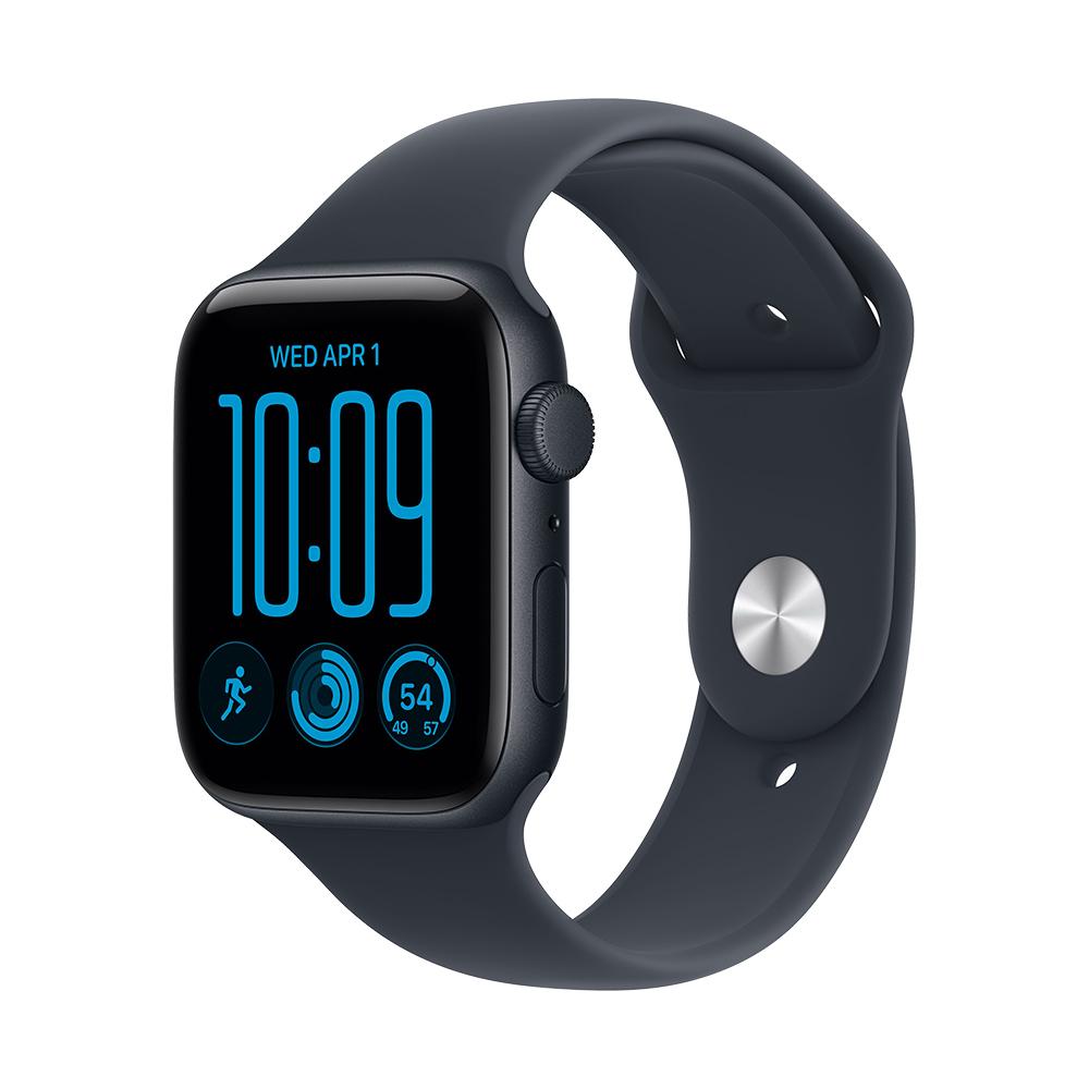 Apple Watch SE3 v2 Cellular 44mm Midnight Aluminium Case with Navy Blue Sport Band - S/M | JAR Computers Apple Watch SE3 v2 Cellular 44mm Midnight Aluminium Case with Navy Blue Sport Band - S/M