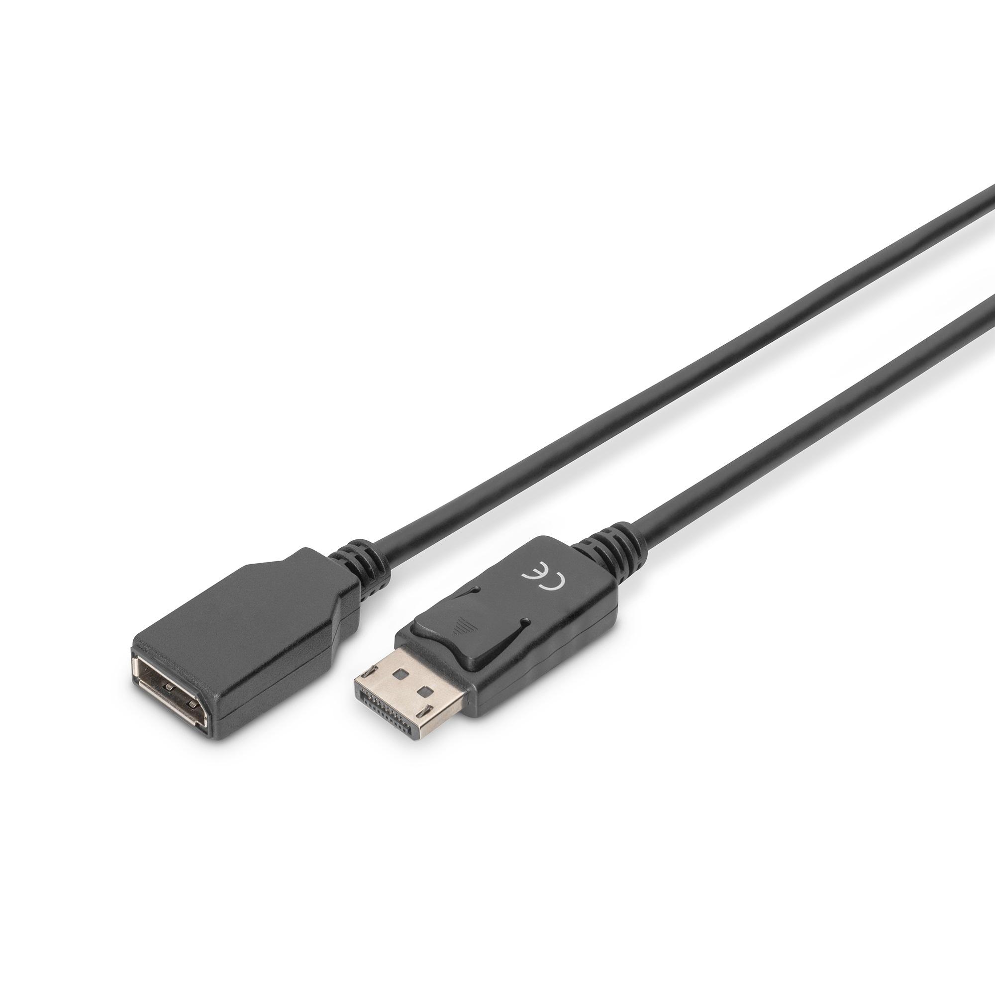 DIGITUS AK-340200-020-S :: Кабел удължителен, DisplayPort, v1.2/4k, extension, черен, 2.0 м | JAR Computers DIGITUS AK-340200-020-S :: Кабел удължителен, DisplayPort, v1.2/4k, extension, черен, 2.0 м