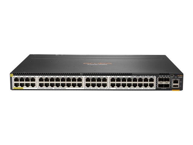 HPE Aruba 6300M Switch 48-port Smart Rate 1/2.5/5GbE Class 6 PoE and 4-port SFP56 | JAR Computers HPE Aruba 6300M Switch 48-port Smart Rate 1/2.5/5GbE Class 6 PoE and 4-port SFP56